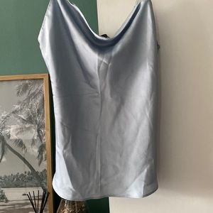 Light blue satin Abercrombie top